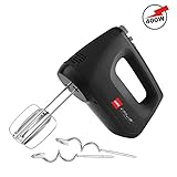 CELLO Supreme Hand Beater Mixer 400 Watts Black Turbo Function 6 Speed Settings