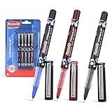 Reynolds TRIMAX RollerBall Pen SET 5 PENS 3 BLUE 1 BLACK 1 RED ROLLER BALL PEN FOR WRITING PEN FOR STUDENTS OFFICE STATIONERY 05 mm TIP SIZE