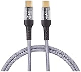 amazon basics Premium Braided USB TypeC to TypeC with PD 60W fast Charging and Data cable Grey 12 Meter