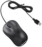 amazon basics Wired USB Mouse 3Button 1000 DPI Optical Sensor Plug Play for WindowsMac
