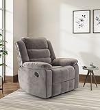 Nilkamal Sierra Velvet Fabric Manual Recliner 1 Seater Sofa Single Sofa Recliner 1 Seater Chair Sofa 1 Year Warranty Brown