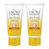 Lacto Calamine Ubtan Face Wash for Glowing Skin Natural Face Wash with Sandalwood Saffron Neem Almond Turmeric Exfoliating Facewash reduces Tan Sulphate Paraben Free 100 ml Pack of 2 at Rs 189