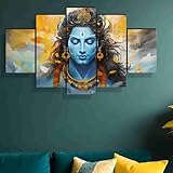 SAF paintings Shiva Paintings for Wall Decoration Set Of Five