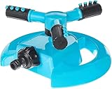 ROKTRY 360 degree Rotating Lawn Sprinkler Heavy Duty MoonShaped Streamlined Base Automatic Water Sprinkler for Garden Lawn Irrigation Watering Tool