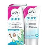 Veet Pure Hair Removal Cream for Women For Sensitive Skin 50g Suitable for Legs Underarms Bikini Arms Long Lasting Smoothness Hair Removal Cream