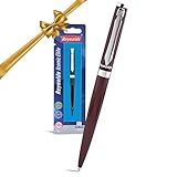 Reynolds Metal Pens Iconic Elite Brown Premium Pens For Gifting Twist Pens For Personal Professional Use Stylish Gifts for Men Women Trim Ball Pens For Corporate Gifting Blue Ink