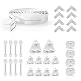 Lifelong Cuppy 30 Piece Baby Safety Proofing KitDrawer Cupboard LockFridge Locks Child Proof3 Pin 2 Pin Socket GuardsEdge Corner Guards for Baby SafetySwitch Board CoverTransparent