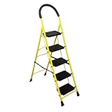 BonKaso Mild Steel Multipurpose Climb Swift 5Step Foldable Ladder