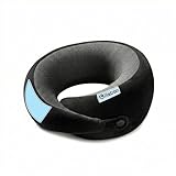 Billebon Memory Foam Neck Pillow with Cooling Gel Snake Shape Travel Pillow with Snap Button Neck Rest for Travelling Flight Travel Ergonomic Support for Comfort Pain Relief Black at Rs 219