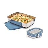 SignoraWare Munch Mate Stainless Steel Lunch Box Airtight Leakproof Durable Compact Easy to Carry Ideal Tiffin for Office School Travel 850ml 160ml EBlue