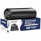 OFIXO Premium Garbage Bag Medium Size 19X21 Inches Pack of 1 30 Bags for DustbinTrash Black