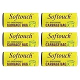 Softouch Garbage bags medium size 30 Pcs Per Roll Size 19×21 Medium Pack of 6
