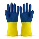 Robustt Heavy Duty Rubber Hand gloves 1 Pair Free Size Multicolor