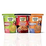 WickedGud Cup Noodles Variety Pack Fiery Korean Masala Manchow Flavours High Protein Fiber No Maida 67 g 69 g 70 g Cups Pack of 3