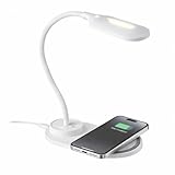 Lifelong LED Study Lamp with Wireless Charging for Phone AirPods Touch Control Table Lamp with 3 Light Modes EyeCaring Study Lamp with Flexible GooseneckLED Desk Light for Home Office Bedroom