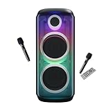 Zebronics 160W Party DJ Speaker Upto 35h Playback Dual Mic Karaoke 2X FullRange 254cm Driver TWS 4EQ Modes 63mm Dual Mic a Guitar in BT USB AUX RGB LED Display Party Fyre 510 at Rs 9999