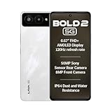 Lava Bold 2 5G Feather White 6 GB RAM 128 GB Storage 667 FHD AMOLED Display MTK D7060 Processor 50 MP Front Camera LPDDR5 UFS 31 ROM 5000 mAh 33W Fast Charging