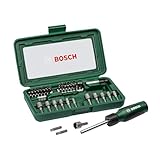 BOSCH 46Piece Screwdriver Bit Set 46 Pieces 32 Screwdriver Bits Nutsetters in 12 Sizes