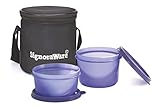 Signoraware Executive Plastic Lunch Box with Bag 15cm Deep Violet Small