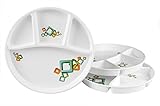 Signoraware Round Squared Plastic Serving Thali Set Set of 3 White
