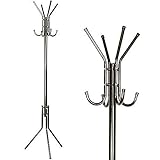 House of Quirk Coat Rack Freestanding Metal Coat Tree Hanger 12 Hooks Hat Rack