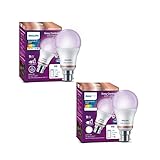PHILIPS 9W B22 LED Bulb Warm White Pack of 2