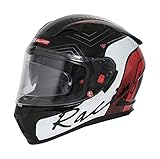 TVS Racing Helmet for Men AntiFog PinLock Aerodynamic Design DOTISIECE Certified Premium Bike Helmet