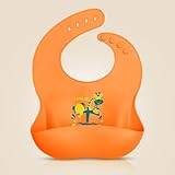 LuvLap Waterproof Silicone Baby Bib for Feeding Weaning