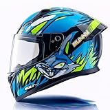 Vega Bolt Bunny Black Neon Blue HelmetM