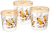 Aristo Plastic Store Queen AirTight Storage Container Set Of 3Tranparent 1400 ml Transparent