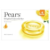 Pears Original Glycerin Soap Bar Bright Glow With 98 Pure Glycerin Vitamin C 125gms x 4