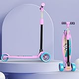 Lifelong LLKS03 Foldable Kick Skating Cycle Skate Scooter for KidsMax User Weight 50Kg Kids Scooter Pink Blue