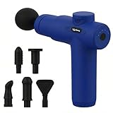 Lifelong Percussion Massage Gun Full Body Massager for Pain Relief Rechargeable Cordless Deep Tissue Massage Machine 6 Specialised Heads for Use at Gym Home During Travel