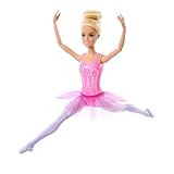 Barbie Ballerina Doll Blonde Fashion Doll Wearing Purple Removable Tutu Posed with Ballet Arms en Pointe Toe Shoes