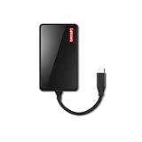 Lenovo 100 USBC Travel Dock Charging Host Upto 100W 3xUSBA 30 1 x HDMI 14 4K At 30 Hz 1 x Video Output 1 x VGA Up to 1920 x 1080 At 60 Hz 1 Year Warranty Black GX91M73945