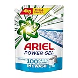 Ariel Power Gel Liquid Detergent for Top Load Semi Auto 4kg Removes 100 Dried Stains in 1 Wash Faster Dissolving LongLasting Fragrance Color Protection At the price of Powders