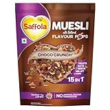 Saffola Muesli Choco Crunch with Flavour Pops 400 gm450 gm 15 in 1 Fruit and Nuts Seeds Millet more Cereals for breakfast with wholegrain protein fibre