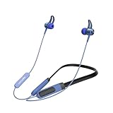 amazon basics inEar Wireless Neckband with Mic Up to 65 Hours Play Time 800 mAh Battery Bluetooth 50 Voice Assistance Noise Cancellation IPX4 WaterResistance Magnetic Earbuds Blue