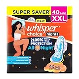 Whisper Choice Nights Sanitary Pad XXL 40 Pads 186