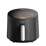 Pigeon By Stovekraft STELLAR Air Fryer Large 55L 1500W BLADELESS Airfryer Unique See Through Top View Glass 360 Airwhirl Technology Digital Touchscreen 8 PRESETS Menu Shake Feature Black
