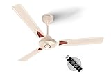 LONGWAY Aero 1200 mm BLDC Ceiling Fan with Remote Control BEE 5 Star Rated Energy Efficient Ultra High Speed 3 Blade AntiDust Decorative Ceiling Fan Ivory Pack of 1