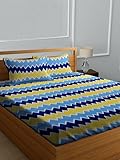 Amazon DECORUM ZigZag Print Double Bedsheet Flat 77 OFF