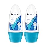 Rexona Shower Fresh Underarm RollOn Deodorant for Women 72H Odour Protections 50ML Combo Pack of 2