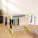 Solimo Premium Mild Steel Double Support Cloth Drying Rack