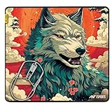 Ant Esports Wolf Mouse Pad 260X210mm Antifray Stitching Gaming Mouse Pad Waterproof Surface NonSlip Rubber Base