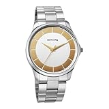 Sonata Traditional Essentials Quartz Silver Gold Round Dial Mens Watch