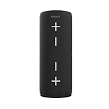 Philips TAS4400BK94 Wireless Bluetooth Speaker 40W 8H Playtime 52mm Driver IPX4 Resistant LED Indicator 3600mAh Battery USBC Charging TWSAUXTF Input Magnetically Attachable Deep Black