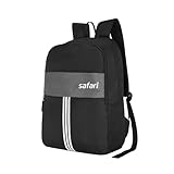 Safari Glint Casual Backpack 2 Compartments Bottle Pocket Front Pocket Padded Shoulder Straps 32 Liter School Bag For Boys And Girls College Bag Color Black