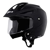 Vega Crux ISI Certified FlipUp Helmet for Men and Women with Clear VisorBlack SizeM