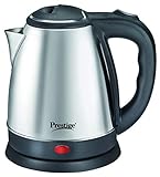 Prestige 18 Litres Electric Kettle PKOSS 1 1500W Silver Black Automatic Cutoff Stainless Steel Rotatable Base Power Indicator SingleTouch Lid Locking